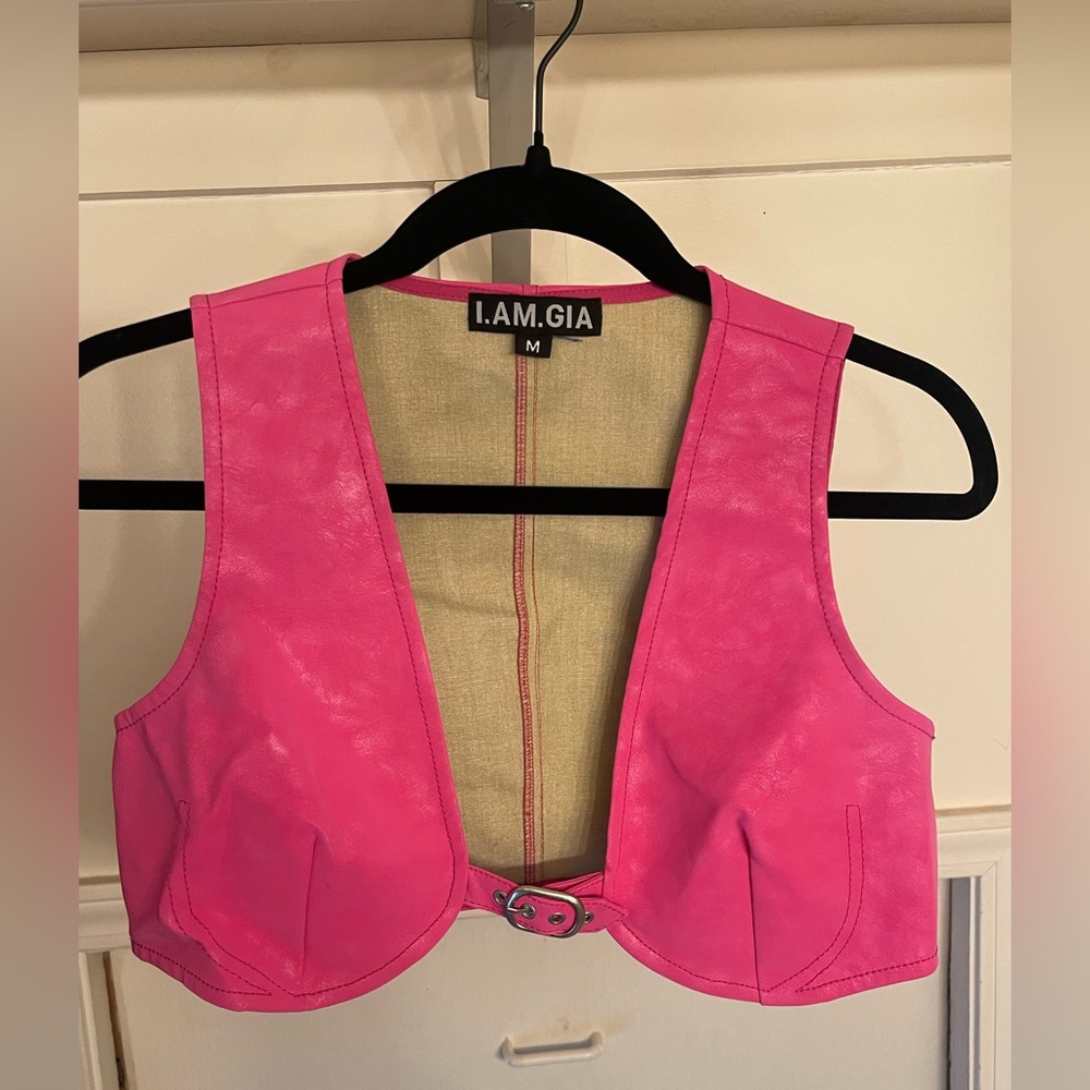 Pink I AM GIA Western Buckle Top